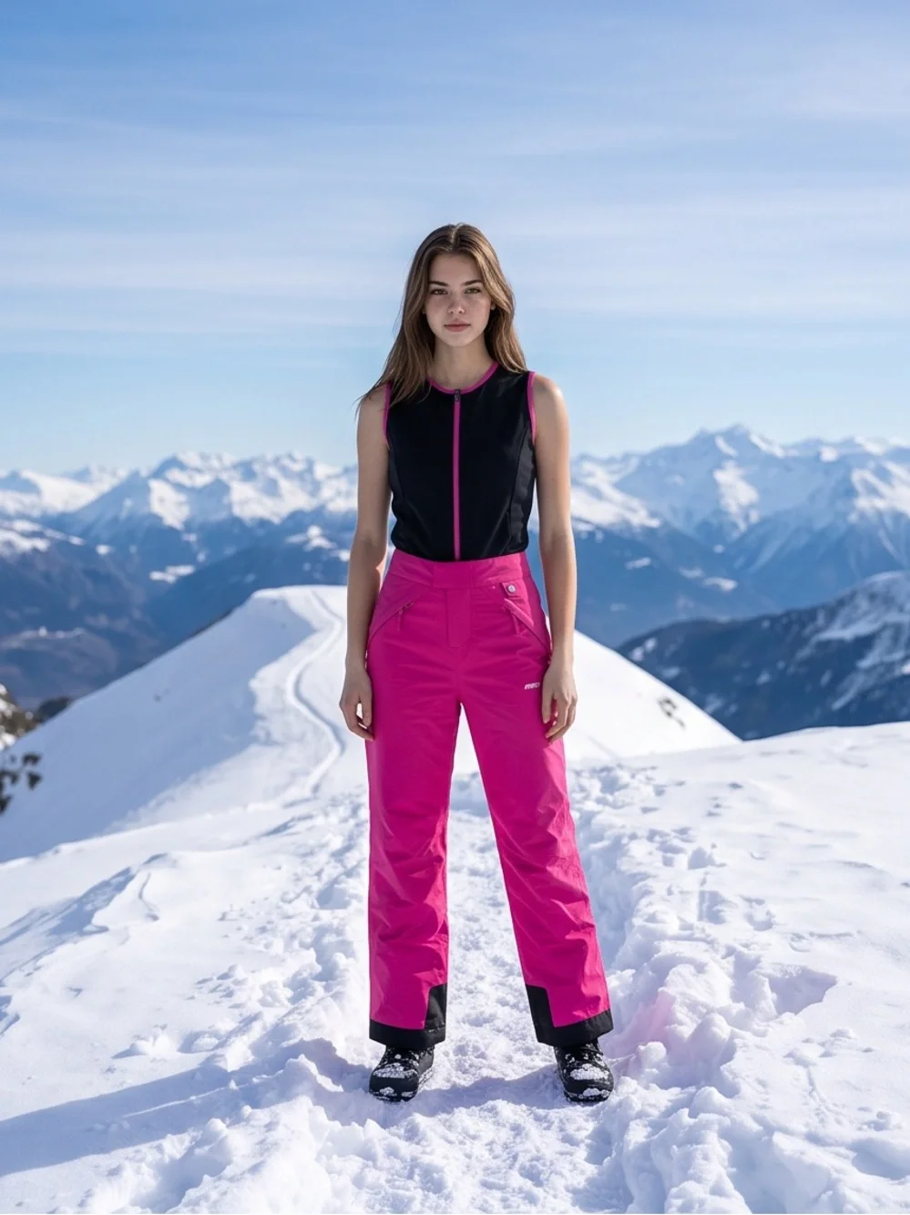 Arctix Black & Fuchsia Kids Wide Leg Ski Jacket-Style Pants